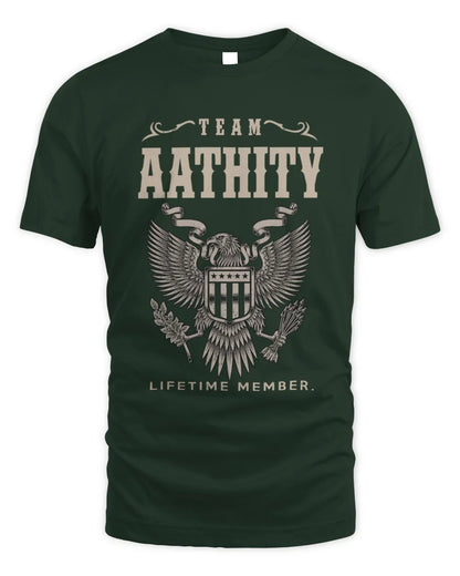 AATHITY TP06-K82 – Personalized Classic Style Apparel “Team NAME Lifetime Member” - Unisex Standard T-Shirt - Forest Green