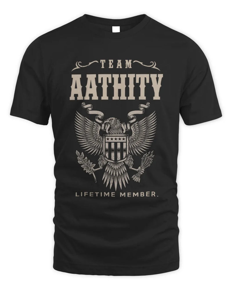 AATHITY TP06-K82 – Personalized Classic Style Apparel “Team NAME Lifetime Member” - Unisex Standard T-Shirt - Black