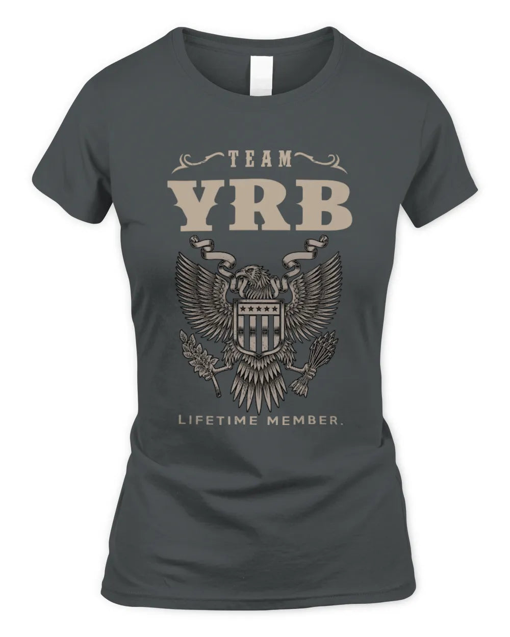 YRB TP06-K82 – Personalized Classic Style Apparel “Team NAME Lifetime Member” - Women's Standard T-Shirt - Charcoal
