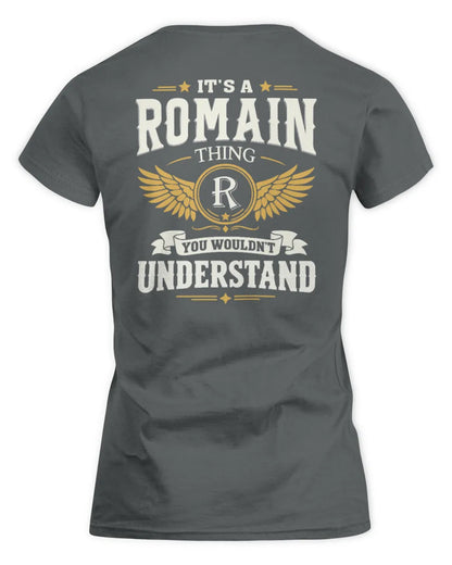 ROMAIN KT06-M008 It’s a [NAME] Thing – You Wouldn’t Understand | Personalized Vintage T-Shirt - Women's Standard T-Shirt - Charcoal