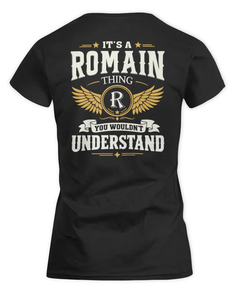 ROMAIN KT06-M008 It’s a [NAME] Thing – You Wouldn’t Understand | Personalized Vintage T-Shirt - Women's Standard T-Shirt - Black