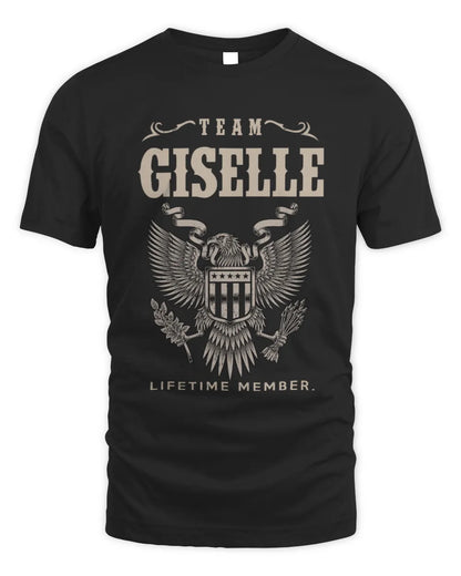 GISELLE TP06-K82 – Personalized Classic Style Apparel “Team NAME Lifetime Member” - Unisex Standard T-Shirt - Black