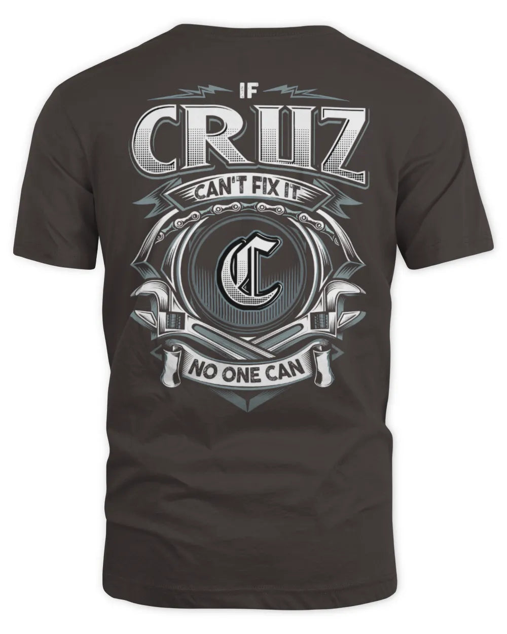 CRUZ AP81-K4-626 - Personalized Ahmed Quote Apparel “If Ahmed Can't Fix It, No One Can” - Unisex Standard T-Shirt - Dark Chocolate