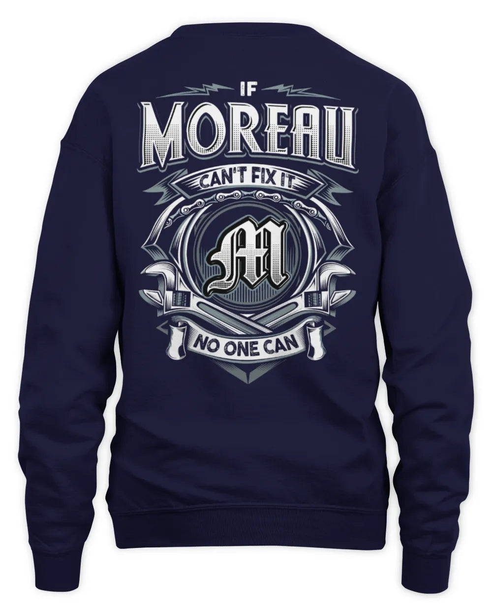 MOREAU AP81-K4-626 - Personalized Ahmed Quote Apparel “If Ahmed Can't Fix It, No One Can” - Unisex Sweatshirt - Navy