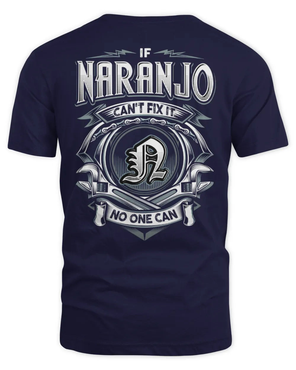 NARANJO AP81-K4-626 - Personalized Ahmed Quote Apparel “If Ahmed Can't Fix It, No One Can” - Unisex Standard T-Shirt - Navy