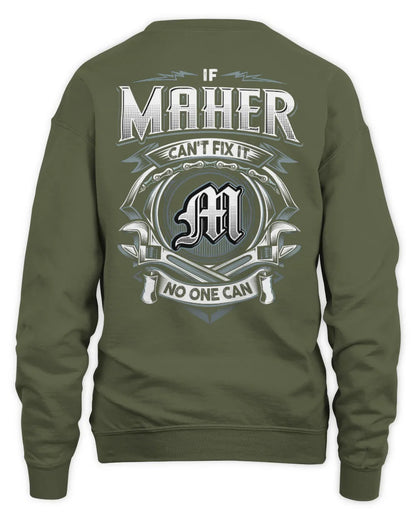 MAHER AP81-K4-626 - Personalized Ahmed Quote Apparel “If Ahmed Can't Fix It, No One Can” - Unisex Sweatshirt - Military Green