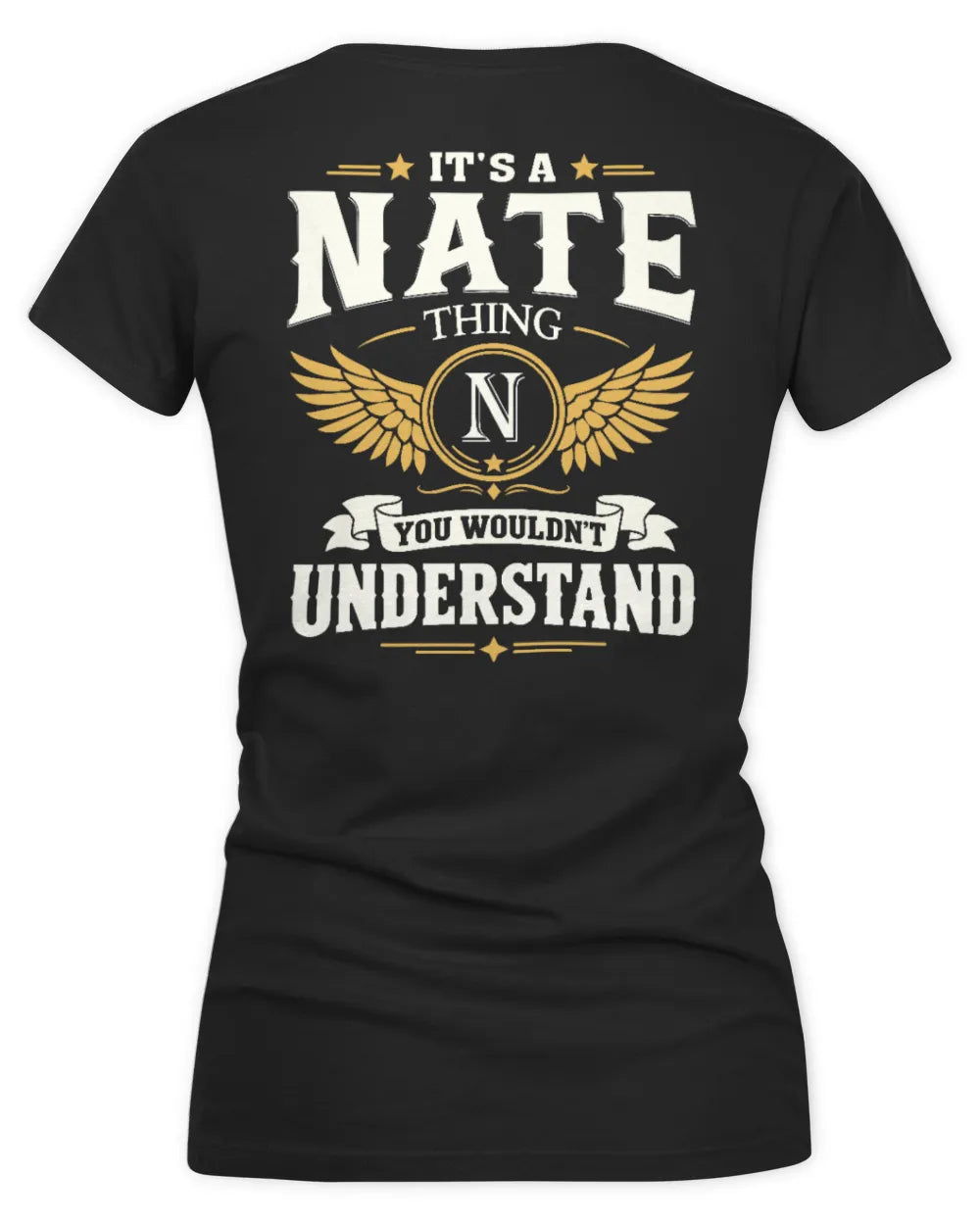 NATE KT06-M008 It’s a [NAME] Thing – You Wouldn’t Understand | Personalized Vintage T-Shirt - Women's V-Neck T-Shirt - Black