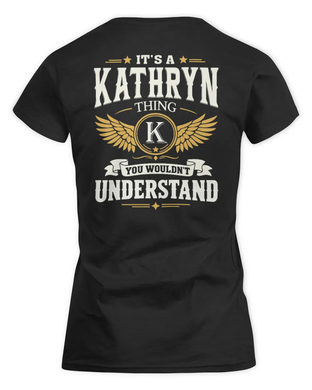 KATHRYN KT06-M008 It’s a [NAME] Thing – You Wouldn’t Understand | Personalized Vintage T-Shirt - Women's Standard T-Shirt - Black