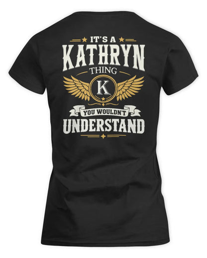 KATHRYN KT06-M008 It’s a [NAME] Thing – You Wouldn’t Understand | Personalized Vintage T-Shirt - Women's Standard T-Shirt - Black
