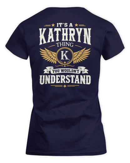 KATHRYN KT06-M008 It’s a [NAME] Thing – You Wouldn’t Understand | Personalized Vintage T-Shirt - Women's Standard T-Shirt - Navy