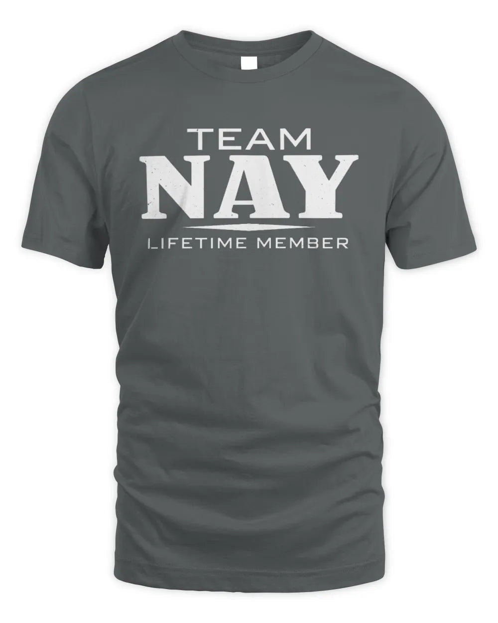 NAY BL62-K4-128 - Personalized “Team NAME Lifetime Member” - Unisex Standard T-Shirt - Charcoal