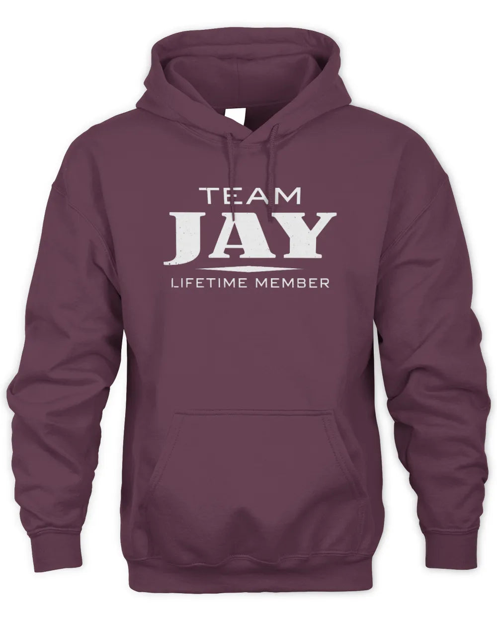 JAY BL62-K4-128 - Personalized “Team NAME Lifetime Member” - Unisex Hoodie - Maroon
