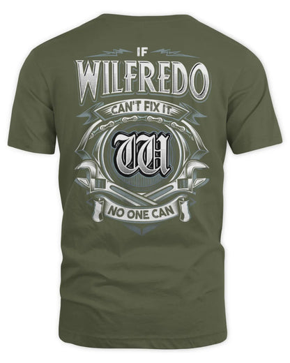 WILFREDO AP81-K4-626 - Personalized Ahmed Quote Apparel “If Ahmed Can't Fix It, No One Can” - Unisex Standard T-Shirt - Military Green