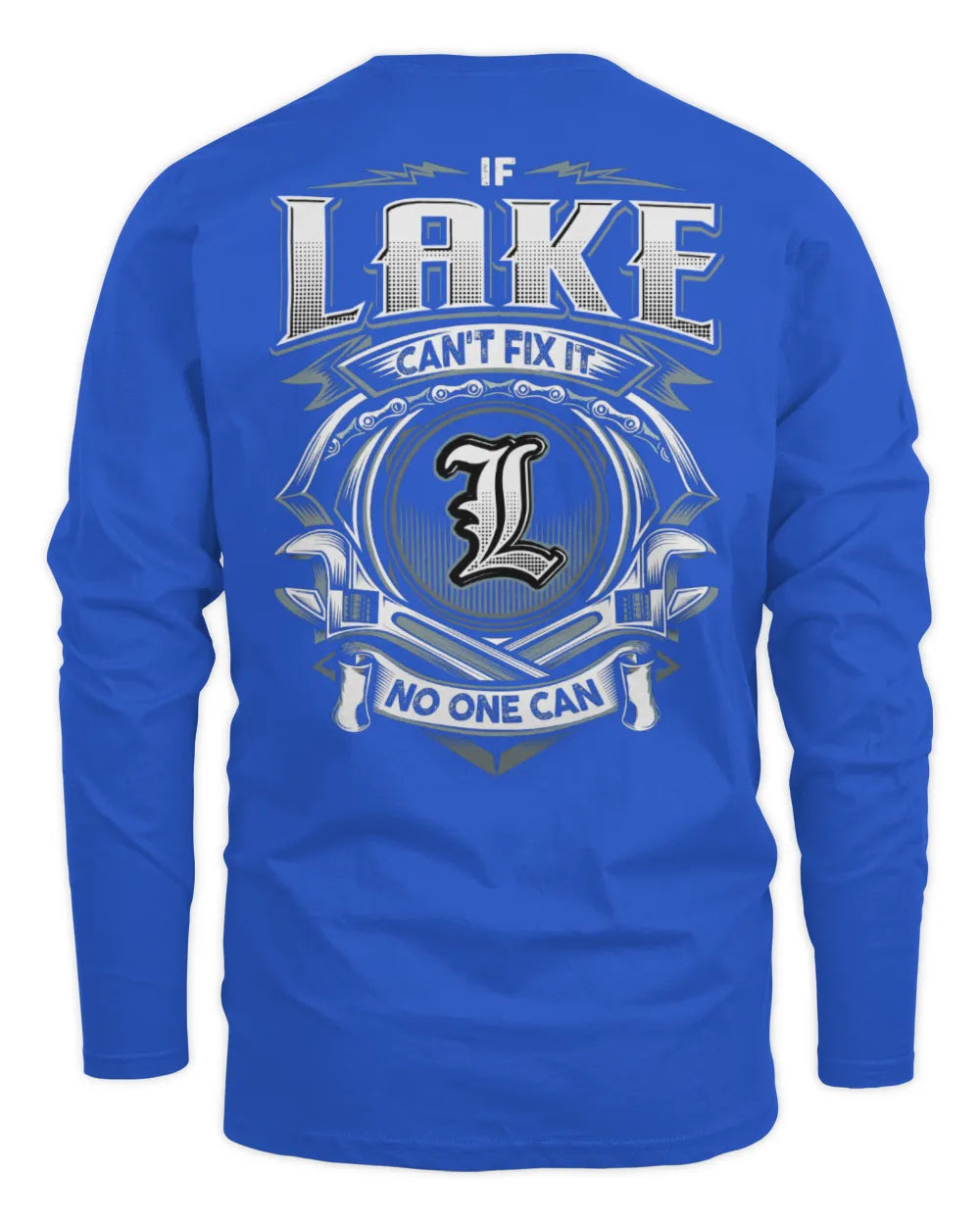 LAKE AP81-K4-626 - Personalized Ahmed Quote Apparel “If Ahmed Can't Fix It, No One Can” - Men's Long Sleeved T-Shirt - Royal