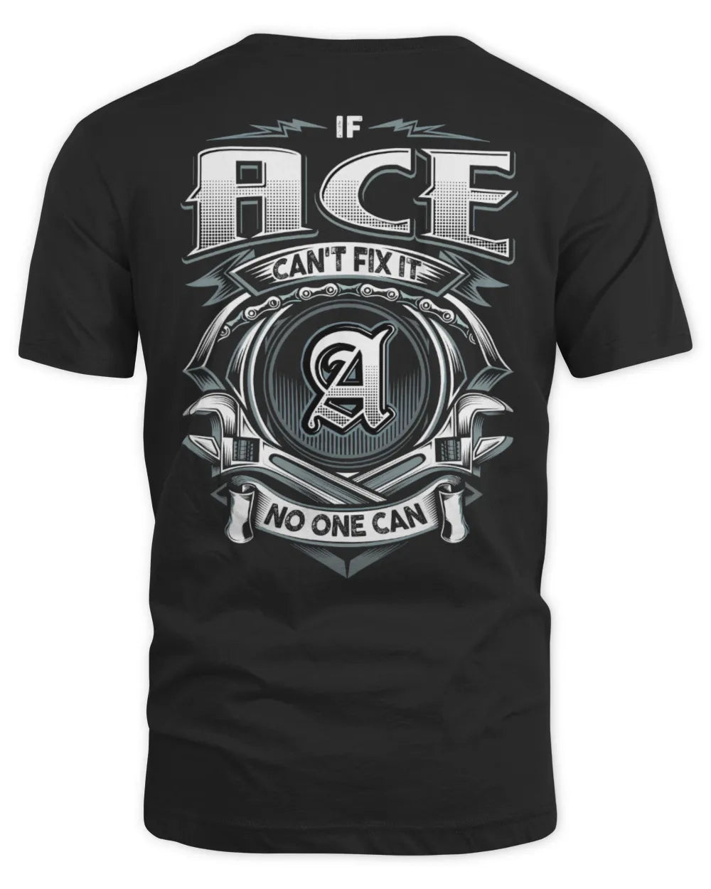 ACE AP81-K4-626 - Personalized Ahmed Quote Apparel “If Ahmed Can't Fix It, No One Can” - Unisex Standard T-Shirt - Black