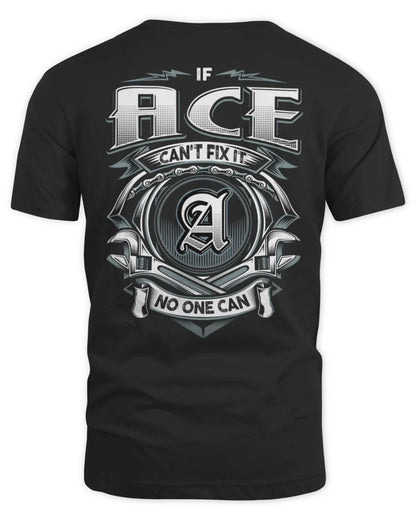 ACE AP81-K4-626 - Personalized Ahmed Quote Apparel “If Ahmed Can't Fix It, No One Can” - Unisex Standard T-Shirt - Black