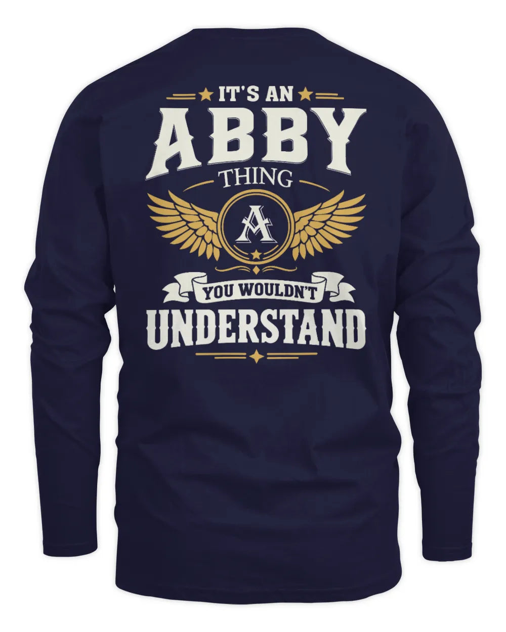 ABBY KT06-M008 It’s a [NAME] Thing – You Wouldn’t Understand | Personalized Vintage T-Shirt - Men's Long Sleeved T-Shirt - Navy