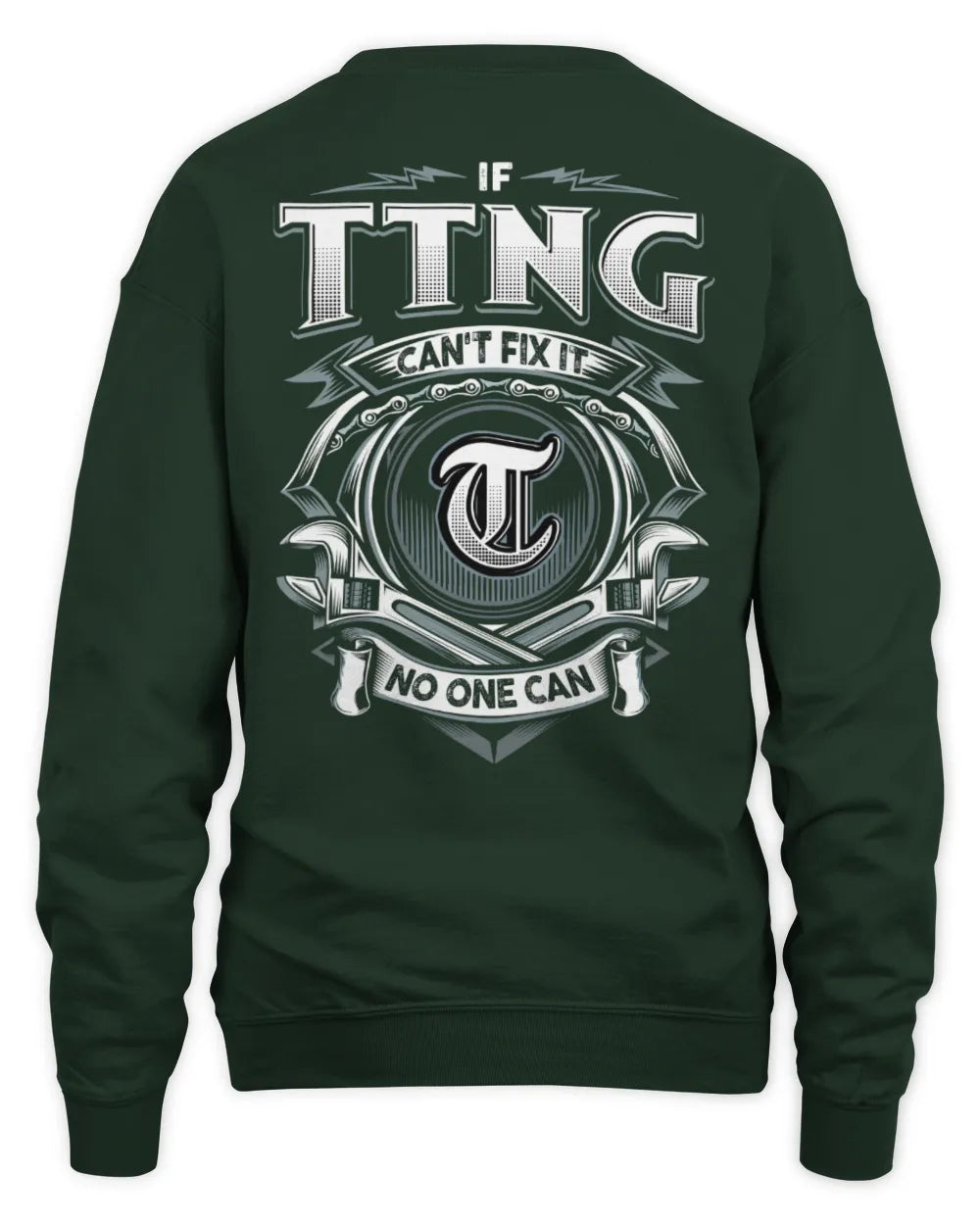TTNG AP81-K4-626 - Personalized Ahmed Quote Apparel “If Ahmed Can't Fix It, No One Can” - Unisex Sweatshirt - Forest Green