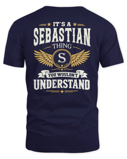 SEBASTIAN KT06-M008 It’s a [NAME] Thing – You Wouldn’t Understand | Personalized Vintage T-Shirt - Unisex Standard T-Shirt - Navy