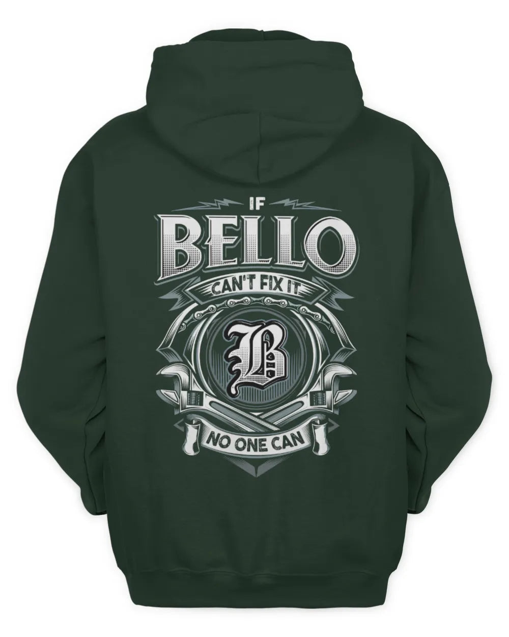 BELLO AP81-K4-626 - Personalized Ahmed Quote Apparel “If Ahmed Can't Fix It, No One Can” - Unisex Hoodie - Forest Green