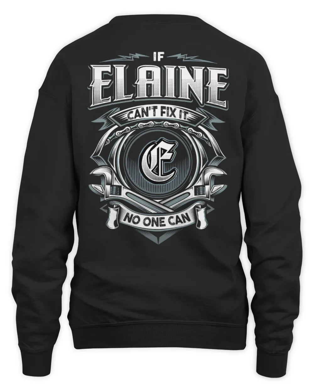 ELAINE AP81-K4-626 - Personalized Ahmed Quote Apparel “If Ahmed Can't Fix It, No One Can” - Unisex Sweatshirt - Black