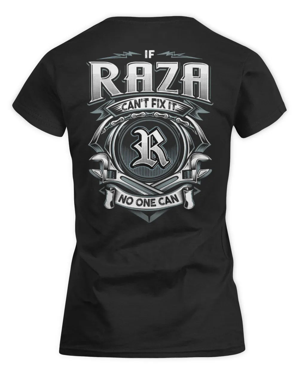 RAZA AP81-K4-626 - Personalized Ahmed Quote Apparel “If Ahmed Can't Fix It, No One Can” - Women's Standard T-Shirt - Black