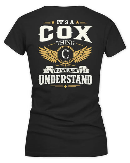 COX KT06-M008 It’s a [NAME] Thing – You Wouldn’t Understand | Personalized Vintage T-Shirt - Women's V-Neck T-Shirt - Black