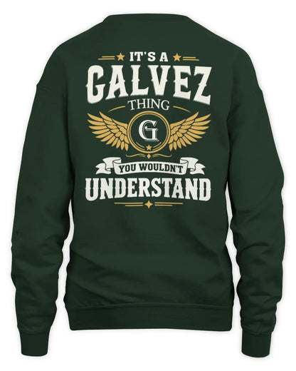 GALVEZ KT06-M008 It’s a [NAME] Thing – You Wouldn’t Understand | Personalized Vintage T-Shirt - Unisex Sweatshirt - Forest Green