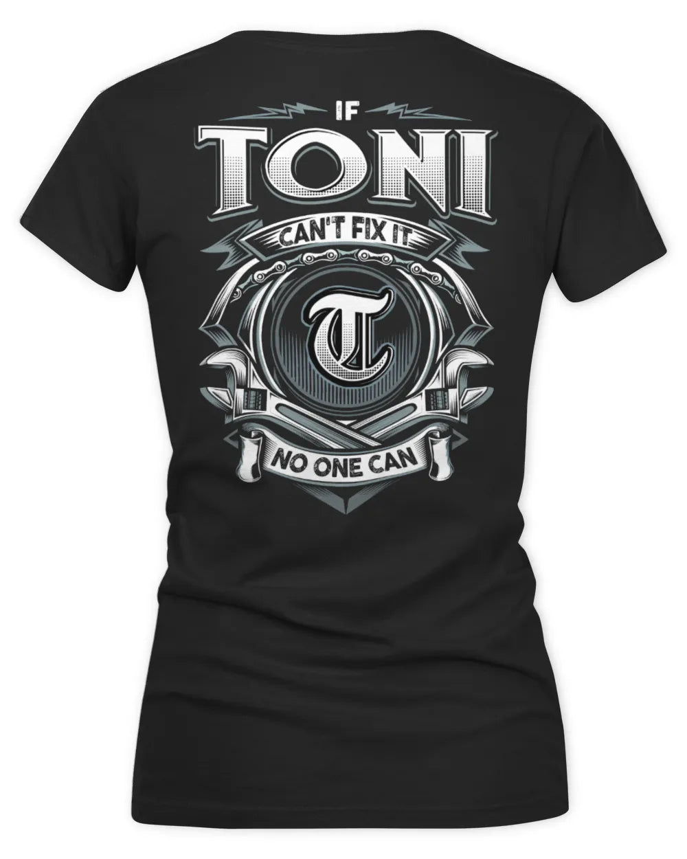 TONI AP81-K4-626 - Personalized Ahmed Quote Apparel “If Ahmed Can't Fix It, No One Can” - Women's V-Neck T-Shirt - Black