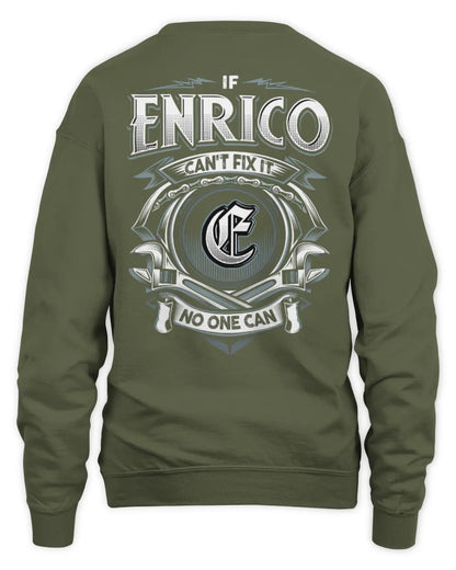 ENRICO AP81-K4-626 - Personalized Ahmed Quote Apparel “If Ahmed Can't Fix It, No One Can” - Unisex Sweatshirt - Military Green