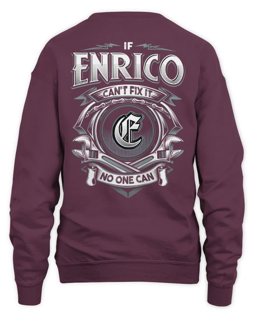 ENRICO AP81-K4-626 - Personalized Ahmed Quote Apparel “If Ahmed Can't Fix It, No One Can” - Unisex Sweatshirt - Maroon