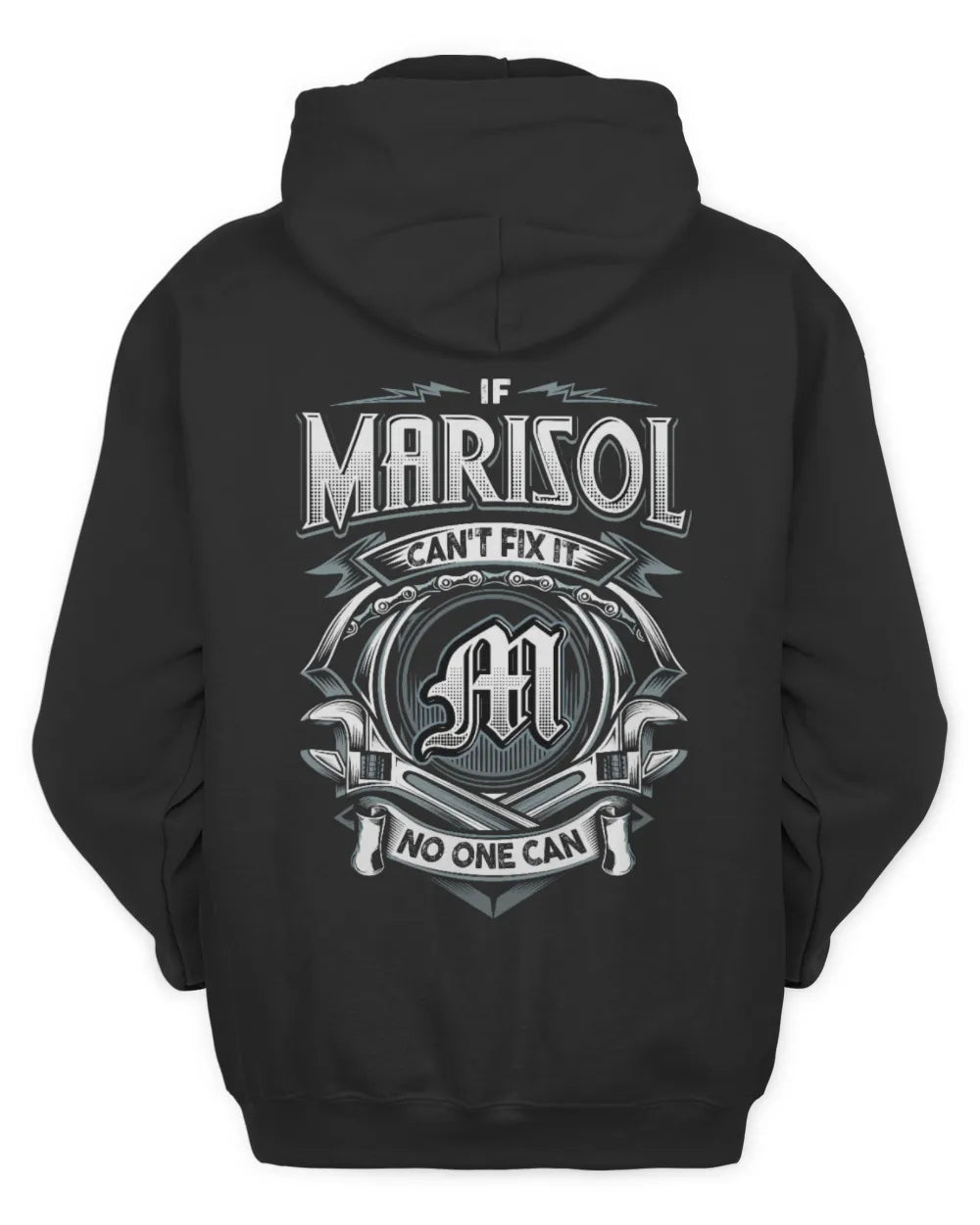 MARISOL AP81-K4-626 - Personalized Ahmed Quote Apparel “If Ahmed Can't Fix It, No One Can” - Unisex Hoodie - Black