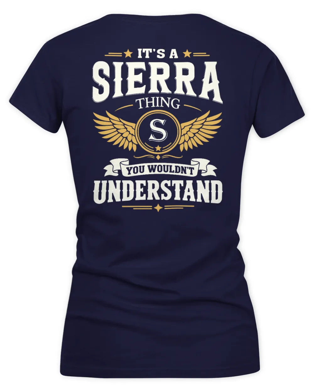 SIERRA KT06-M008 It’s a [NAME] Thing – You Wouldn’t Understand | Personalized Vintage T-Shirt - Women's V-Neck T-Shirt - Navy