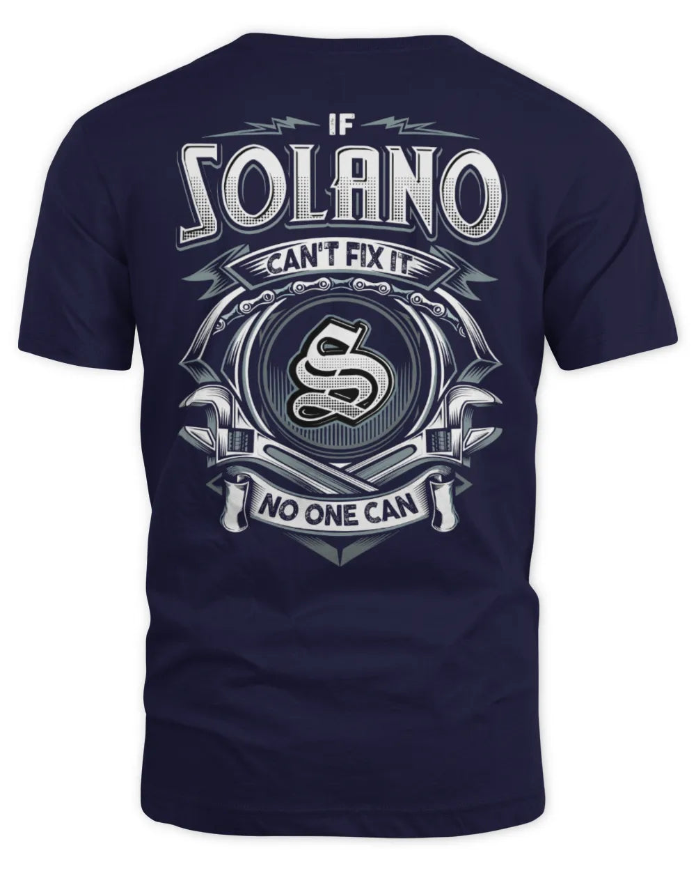 SOLANO AP81-K4-626 - Personalized Ahmed Quote Apparel “If Ahmed Can't Fix It, No One Can” - Unisex Standard T-Shirt - Navy