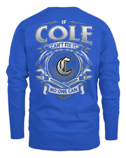 COLE AP81-K4-626 - Personalized Ahmed Quote Apparel “If Ahmed Can't Fix It, No One Can” - Men's Long Sleeved T-Shirt - Royal