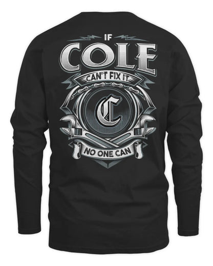 COLE AP81-K4-626 - Personalized Ahmed Quote Apparel “If Ahmed Can't Fix It, No One Can” - Men's Long Sleeved T-Shirt - Black