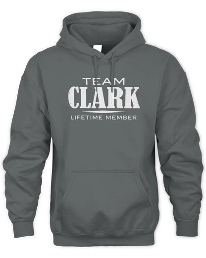CLARK BL62-K4-128 - Personalized “Team NAME Lifetime Member” - Unisex Hoodie - Charcoal
