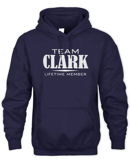 CLARK BL62-K4-128 - Personalized “Team NAME Lifetime Member” - Unisex Hoodie - Navy