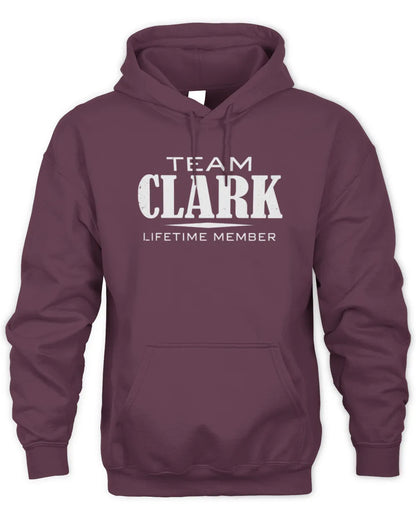 CLARK BL62-K4-128 - Personalized “Team NAME Lifetime Member” - Unisex Hoodie - Maroon