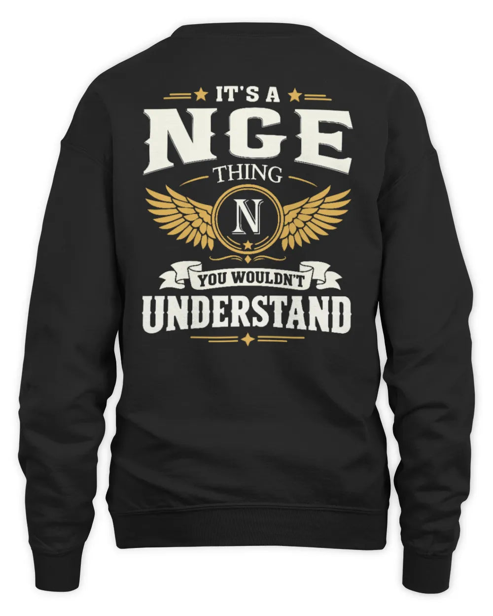 NGE KT06-M008 It’s a [NAME] Thing – You Wouldn’t Understand | Personalized Vintage T-Shirt - Unisex Sweatshirt - Black