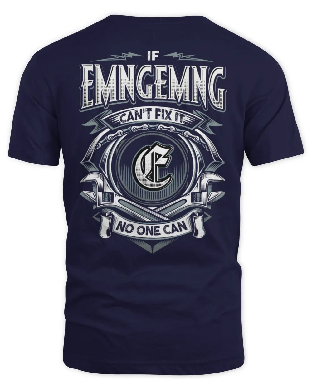 EMNGEMNG AP81-K4-626 - Personalized Ahmed Quote Apparel “If Ahmed Can't Fix It, No One Can” - Unisex Standard T-Shirt - Navy