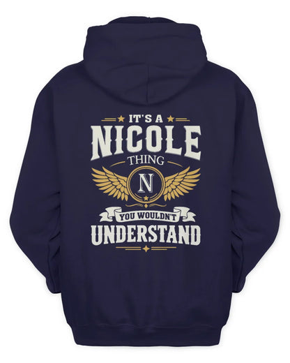 NICOLE KT06-M008 It’s a [NAME] Thing – You Wouldn’t Understand | Personalized Vintage T-Shirt - Unisex Hoodie - Navy