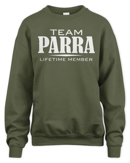 PARRA BL62-K4-128 - Personalized “Team NAME Lifetime Member” - Unisex Sweatshirt - Military Green