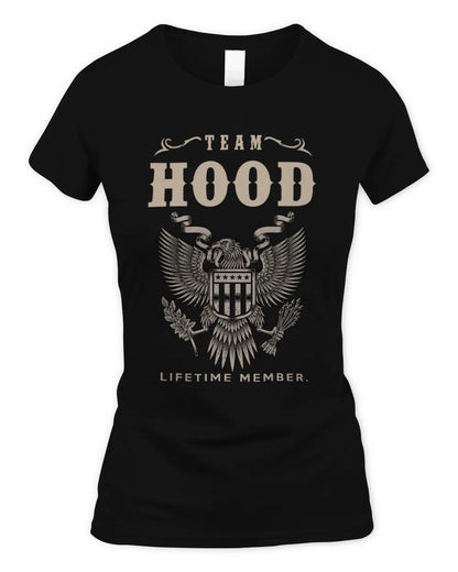 HOOD TP06-K82 – Personalized Classic Style Apparel “Team NAME Lifetime Member” - Women's Standard T-Shirt - Black