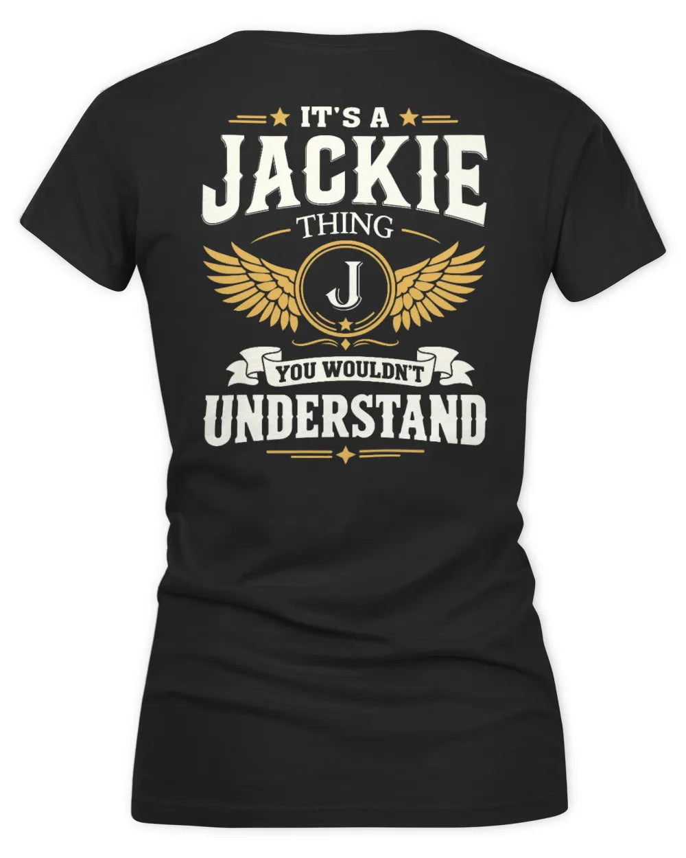 JACKIE KT06-M008 It’s a [NAME] Thing – You Wouldn’t Understand | Personalized Vintage T-Shirt - Women's V-Neck T-Shirt - Black