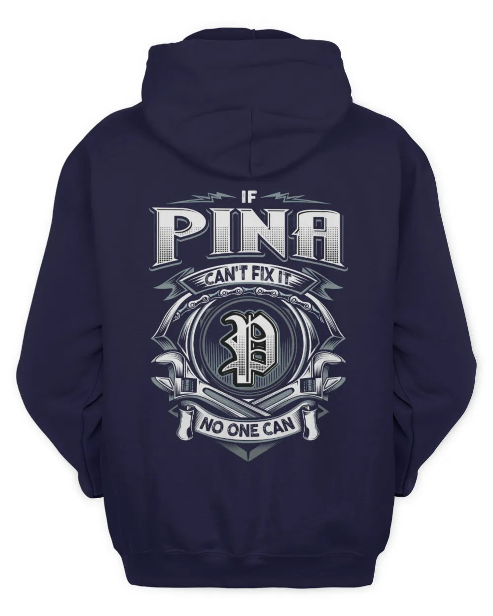 PINA AP81-K4-626 - Personalized Ahmed Quote Apparel “If Ahmed Can't Fix It, No One Can” - Unisex Hoodie - Navy