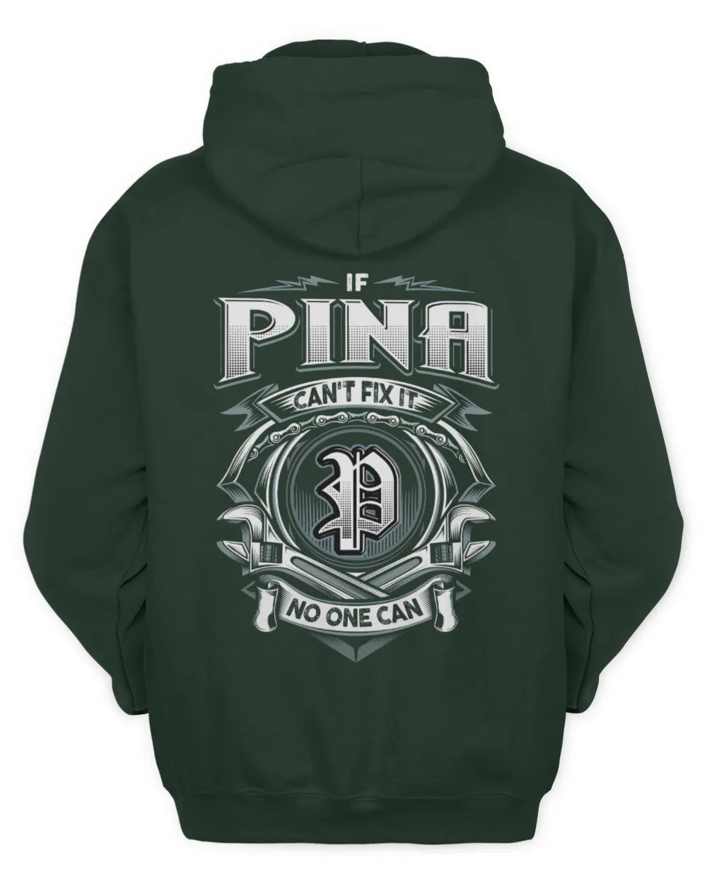 PINA AP81-K4-626 - Personalized Ahmed Quote Apparel “If Ahmed Can't Fix It, No One Can” - Unisex Hoodie - Forest Green