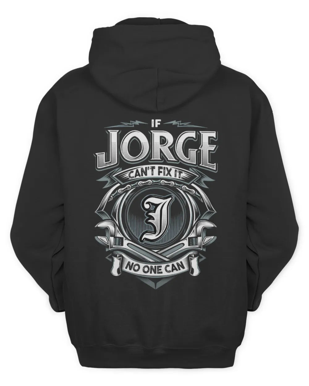 JORGE AP81-K4-626 - Personalized Ahmed Quote Apparel “If Ahmed Can't Fix It, No One Can” - Unisex Hoodie - Black