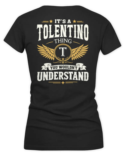 TOLENTINO KT06-M008 It’s a [NAME] Thing – You Wouldn’t Understand | Personalized Vintage T-Shirt - Women's V-Neck T-Shirt - Black