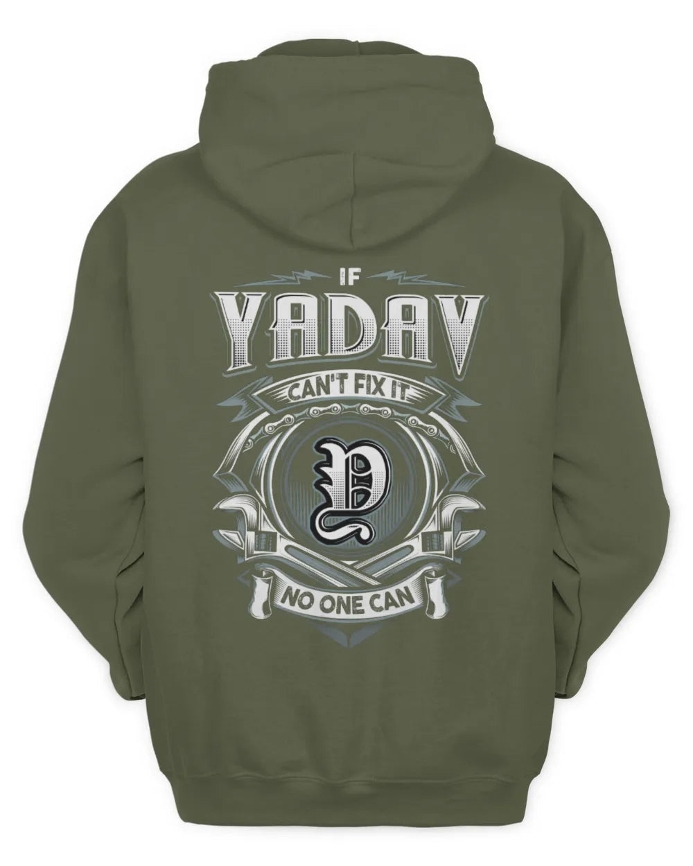 YADAV AP81-K4-626 - Personalized Ahmed Quote Apparel “If Ahmed Can't Fix It, No One Can” - Unisex Hoodie - Military Green
